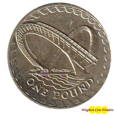 2007 £1 Coin - Millennium Bridge - Click Image to Close